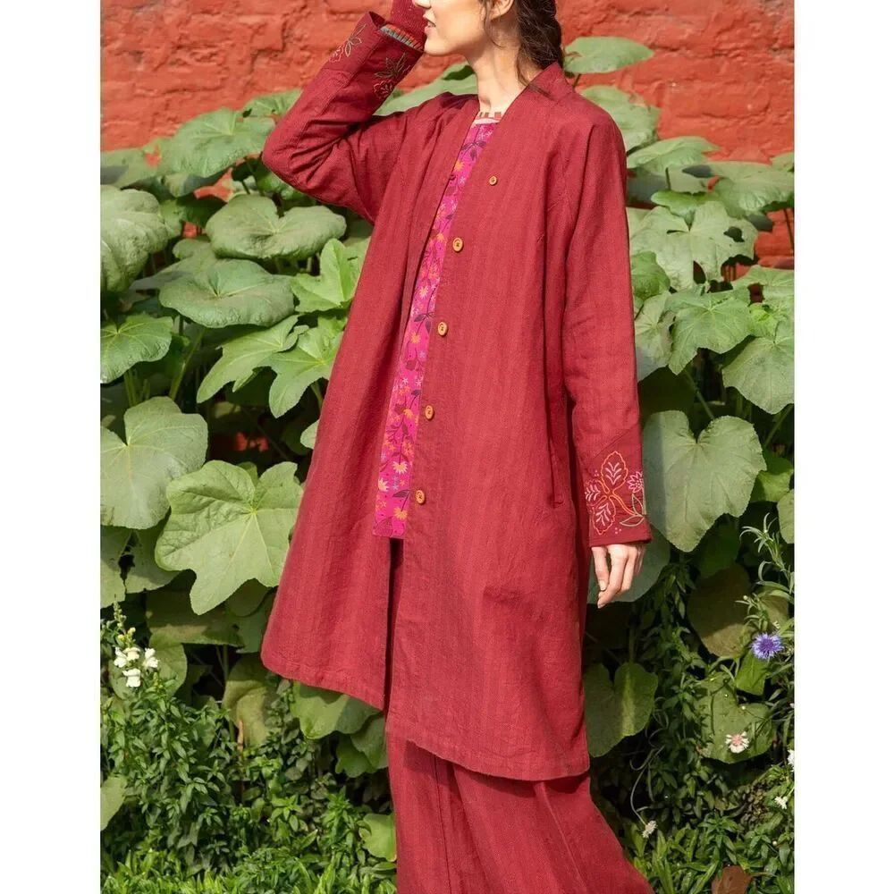 Gudrun Sjoden NWT Woodland organic cotton/linen coat sz Large